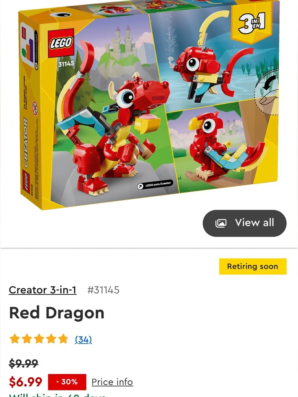 3 LEGO SET BUNDLE - 3-in-1 creator sets for ages 6+